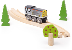 BigJigs treno in legno locomotiva diesel Class 8 giocattolo bambini