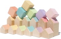 Ocamora giocattolo in legno Houses and Cubes educativo Montessori