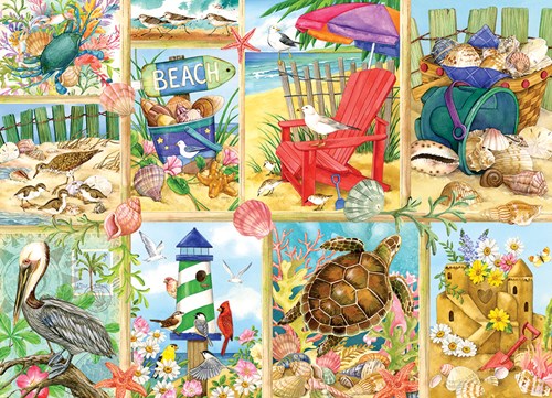 Cobble Hill puzzle spiaggia 500 pezzi - puzzle colorato adulti