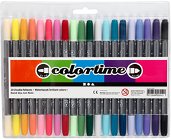 Creativ Company pennarelli doppia punta Colortime colori extra 20 pezzi