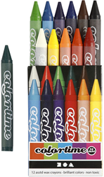 Creativ Company set di gessetti colorati - 12 pastelli a cera per bambini