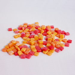 Colourful Mosaics piastrelle mosaico vetro arancione mix 100g decorazione
