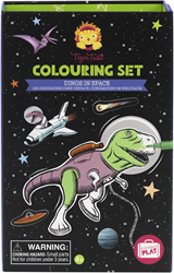Tiger Tribe set da colorare - dinosauri nello spazio - kit creativo per bambini