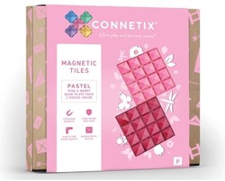 Connetix Piastrelle Magnetiche Base Bacca Rosa 2 Pezzi