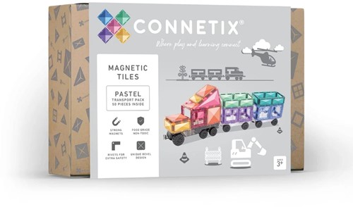 Connetix Piastrelle Magnetiche Set Trasporto 50 Pezzi