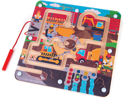 BigJigs puzzle labirinto da costruzione giocattolo in legno magnetico