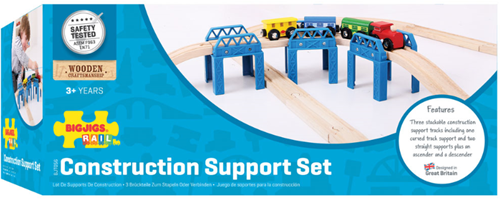 BigJigs pezzi ponte in legno per pista treno - set espansione bambini-3