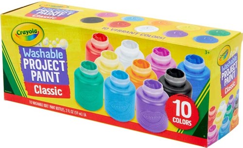 Crayola set tempera - 10 colori pittura lavabile per bambini