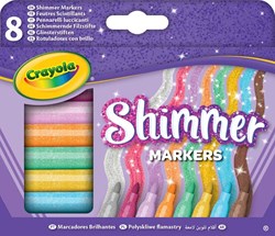 Crayola pennarelli glitter set 8 pezzi per attività creative