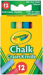 Crayola gesso lavagna - 12 pezzi gesso scolastico senza polvere colorato