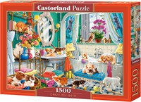 Castorland puzzle Crazy Pet Bath - puzzle 1500 pezzi animali-2