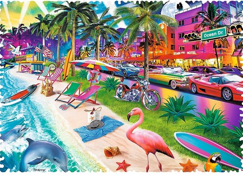 Trefl puzzle - Crazy Shapes Miami Beach - 600 pezzi cartone