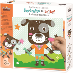 Crealign set creativo 3D animali domestici - quadri in rilievo schiuma