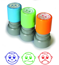 Crealign set timbri smiley faccine - timbri automatici per bambini