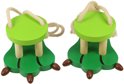 BigJigs trampoli in legno - giocattolo coccodrillo equilibrio