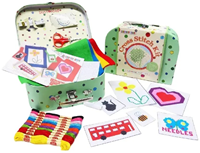 Buttonbag kit punto croce - set creativo di ricamo per bambini