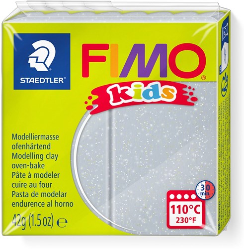 Fimo pasta modellabile 42g Glitter Argento - Creatività per bambini