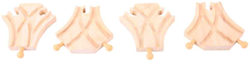 BigJigs binari treno in legno scambi curvi - 4 pezzi - giocattolo