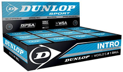 Dunlop palla da squash Intro principianti 12 pezzi - punto blu - extra grande