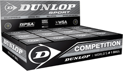 Dunlop pallina da squash Competition 12 pezzi - palla torneo gomma