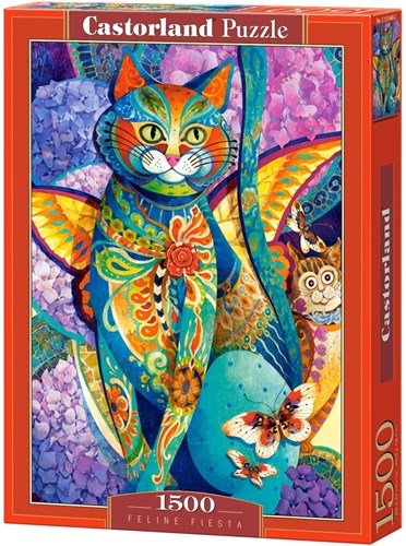 Castorland puzzle Feline Fiesta - 1500 pezzi puzzle gatti-2