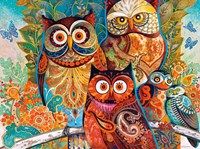 Castorland puzzle gufi - 2000 pezzi - animali natura