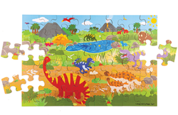 Puzzle da pavimento Bigjigs L'alba dei dinosauri