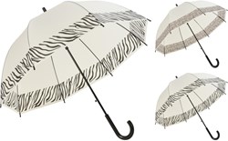 Ombrello trasparente cupola stampa leopardata accessorio pioggia 78cm poliestere