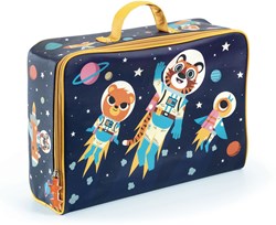 Djeco valigia Space - valigia per bambini impermeabile a tema spazio