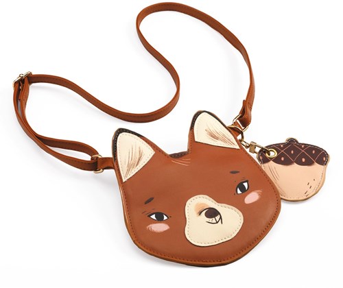 Djeco borsa a tracolla bambini Renard - borsa animale con design volpe