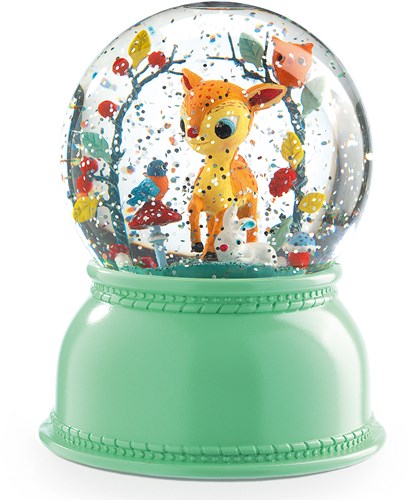 Djeco luce notturna - globo di neve cerbiatto - luce LED rilassante