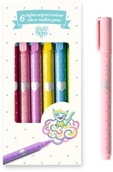 Djeco set di pennarelli argento - penne creative per bambini