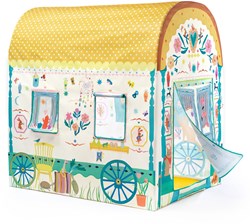 Djeco casetta da gioco caravan - grande tenda per bambini giocattolo caravan