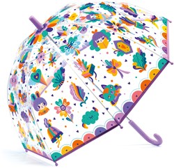 Djeco ombrello arcobaleno - ombrello colorato per bambini con design kawaii