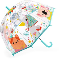 Djeco ombrello bambini natura - trasparente - stampa animali - resistente