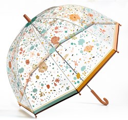 Djeco ombrello Little flowers - ombrello trasparente con fiori per adulti