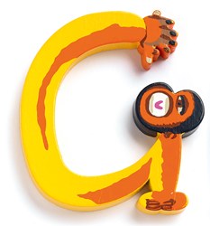 Djeco lettera in legno G - lettera animale per decorazione cameretta