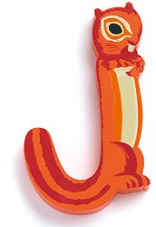 Djeco lettera in legno J animali - decorazione colorata per cameretta