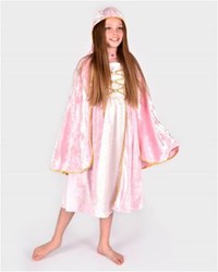 Den Goda Fen mantello travestimento rosa con corona dorata 98-128 3-8 anni