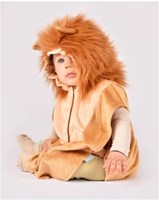 Den Goda Fen mantello travestimento leone con cappuccio 86-110cm 1-4 anni marrone