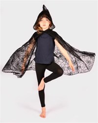 Den Goda Fen mantello travestimento ragnatela nero bambini 98-128