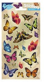 Totum foglio adesivo glitter farfalle - sticker creativo per bambini
