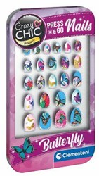 Clementoni unghie finte giocattolo - Crazy Chic Press & Go Farfalle