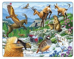 Puzzle animali Alpi 55 pezzi cartone giocattolo educativo