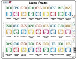 Puzzle educativo imparare a leggere l'orologio tradizionale e digitale - 54 pezzi cartone