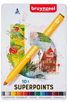 Bruynzeel pennarelli - Super Point 10 colori per adulti