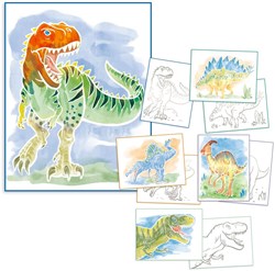 Dino World Colour me up paper