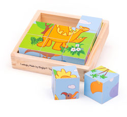 Puzzle a cubo dei dinosauri Bigjigs