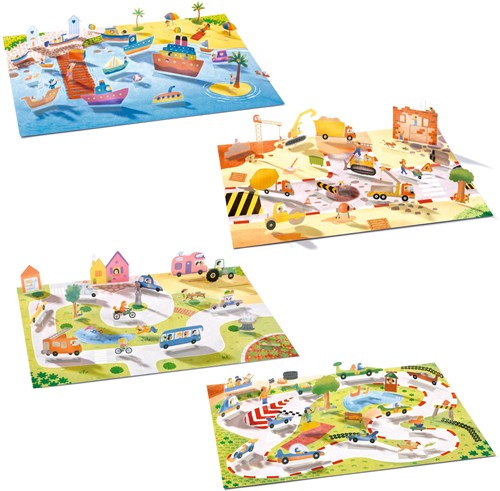 Djeco stickers veicoli - set creativo per bambini