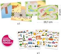 Djeco stickers veicoli - set creativo per bambini-3
